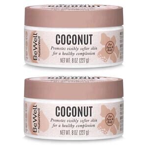 BeWell Coconut Soothing Cream Face &‎ Body 8oz Each 2 Pack Moisturizing Skincare
